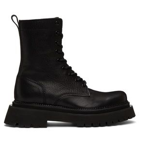 Ami Alexandre Mattiusi black leather boots